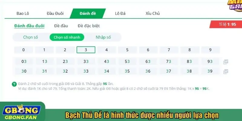 Bạch Thủ Đề là hình thức được nhiều người lựa chọn