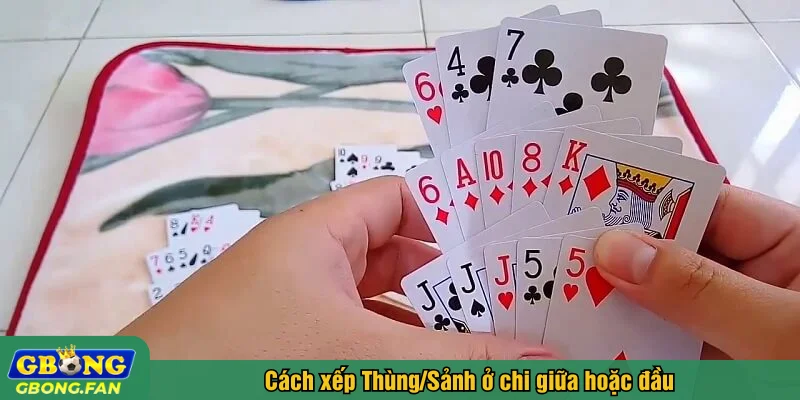 Cách xếp Thùng/Sảnh ở chi giữa hoặc đầu