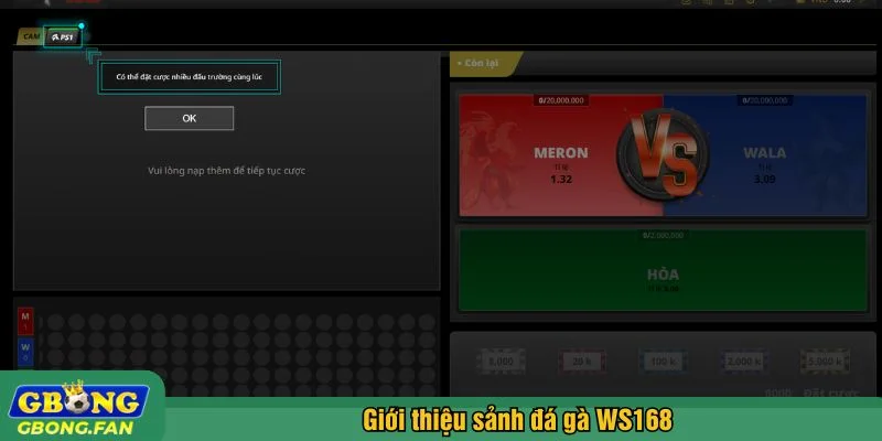 Đá gà WS168 là sảnh chuyên về đá gà trực tuyến