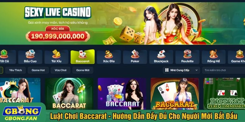 Luật chơi baccarat