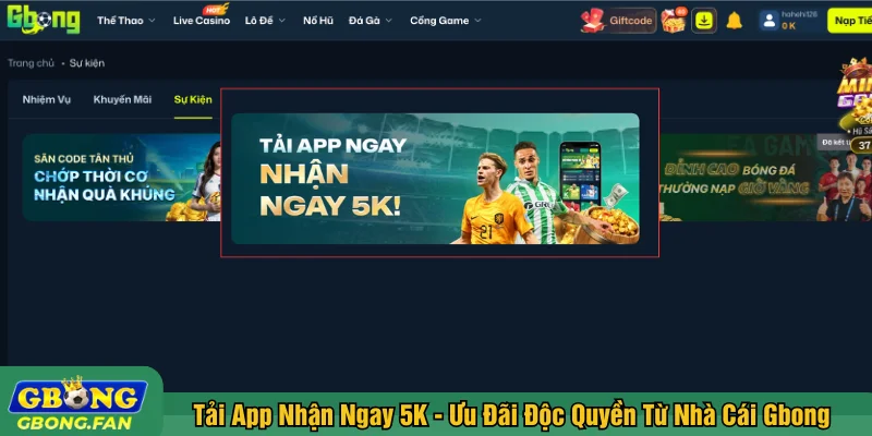 Tải app nhận ngay 5K