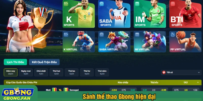 Sảnh thể thao Gbong hiện đại
